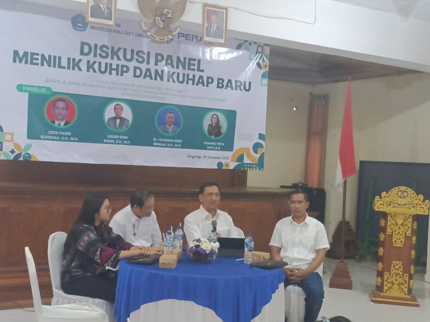 Unipas Berkolaborasi dengan DPC Peradi Singaraja Gelar Diskusi Panel Menilik KUHP dan KUHAP