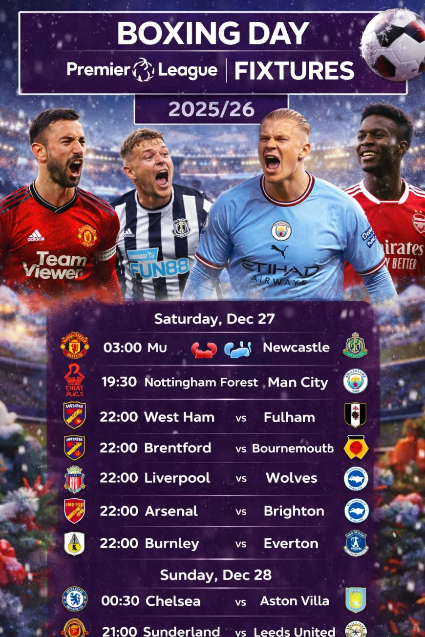 Jadwal Boxing Day Liga Inggris: MU Vs Newcastle Nanti Malam