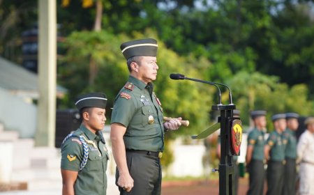 Kodam IX/Udayana Gelar Upacara Bendera 17-an Perdana Tahun 2026