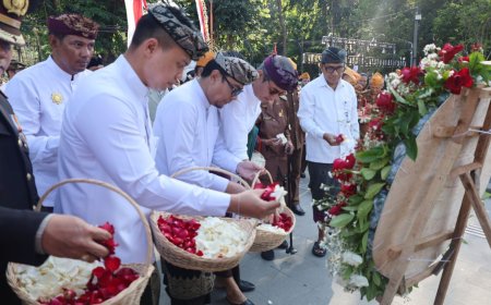 Arya Wibawa Pimpin Apel Peringatan Serangan Umum Kota Denpasar Ke-80 Tahun 2026